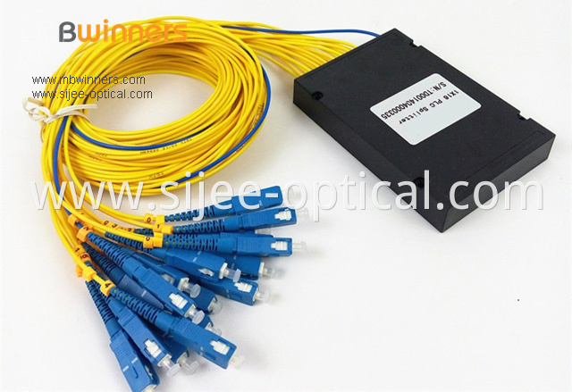 Plastic Case Plc 1x16 Fiber Optic Splitter With Sc Upc Connecctor